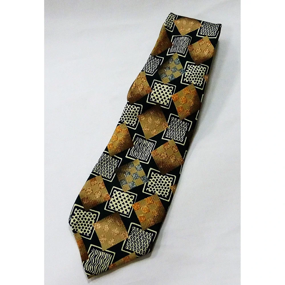 Pierre cardin men neck tie geometric career office wear Academia Preppy Collegia